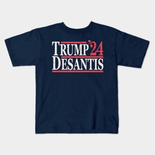 Vintage Donald Trump Ron DeSantis 2024 Kids T-Shirt